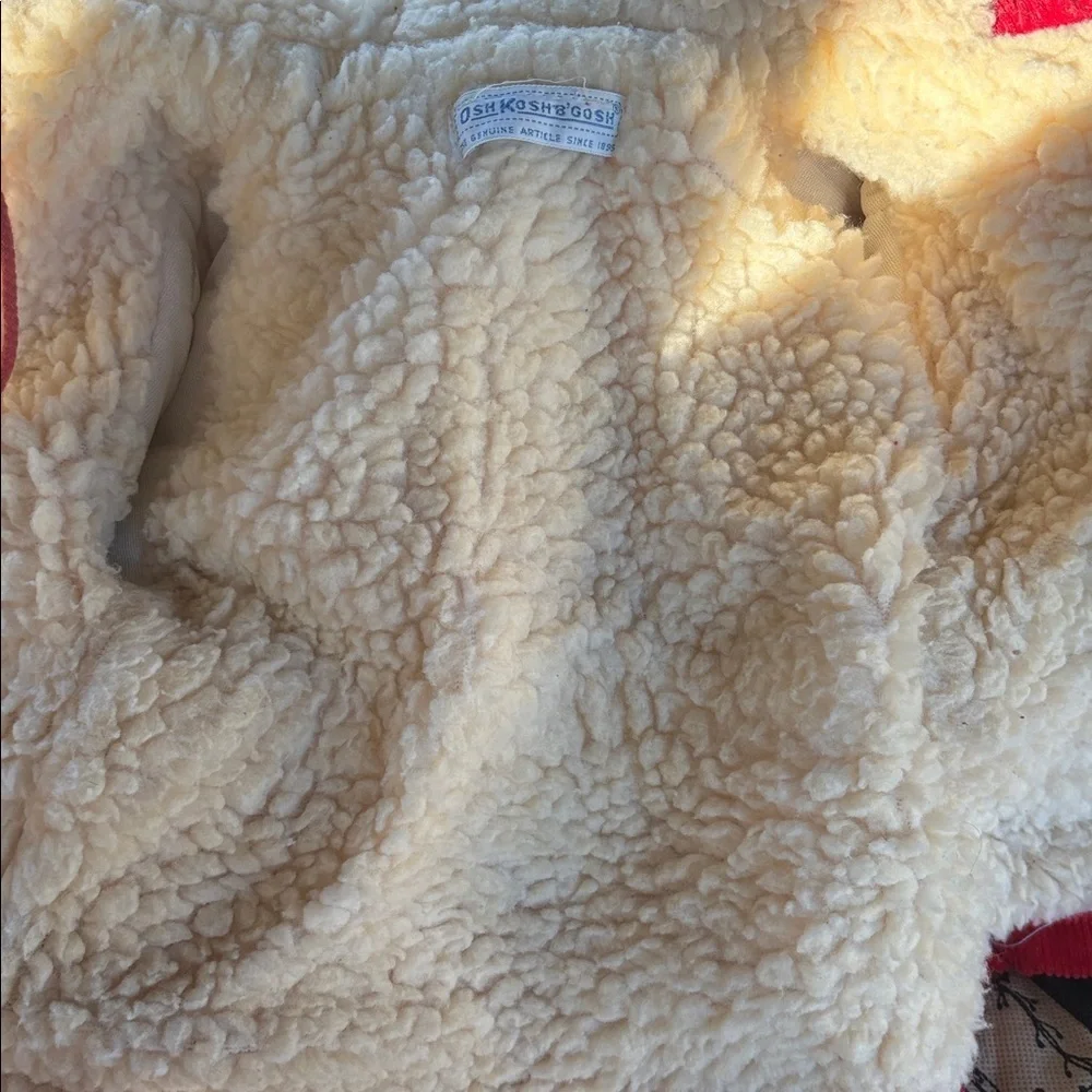 Vintage Sherpa lines Osh Kosh B gosh kids jacket - size 12 months